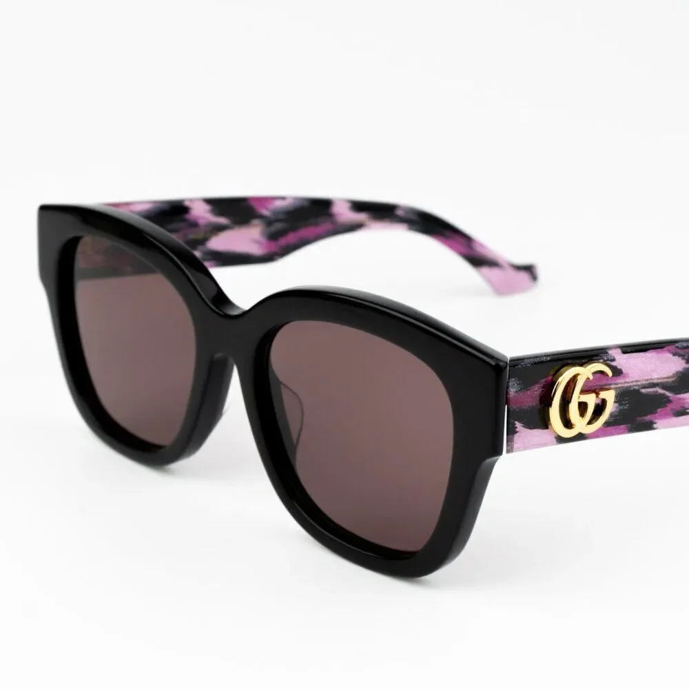 NEW Gucci GG1550SK 004 Black Red Women Square Sunglasses GG 1550SK